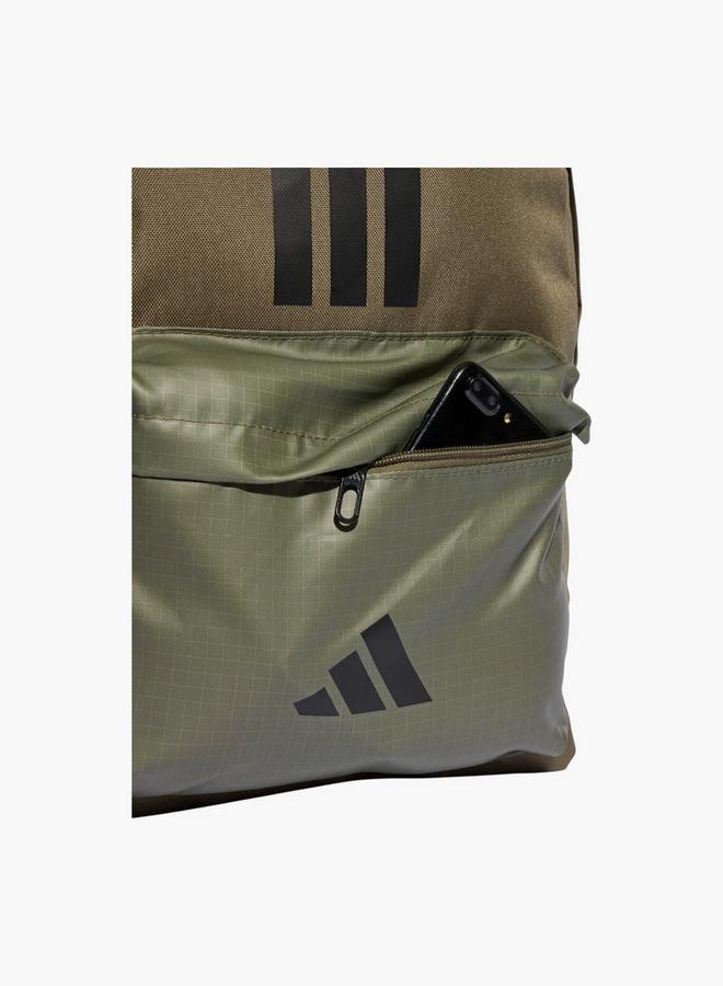 Adidas Logo Print School Backpack With Adjustable Straps And Zip Closure - Image 5