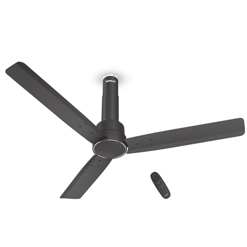 Havells 1200mm Elio BLDC Ceiling Fan | Remote Controlled, High Air Delivery Fan | 5 Star Rated, Upto 60% Energy Saving, 2+1* Year Warranty | (Pack of 1, Smoke Brown) - Image 1