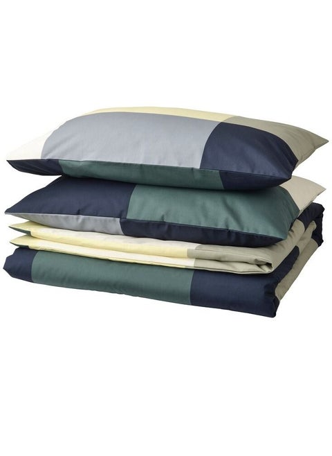 Duvet Cover And 2 Pillowcases Multicolour 240x220 And 50x80 Cm