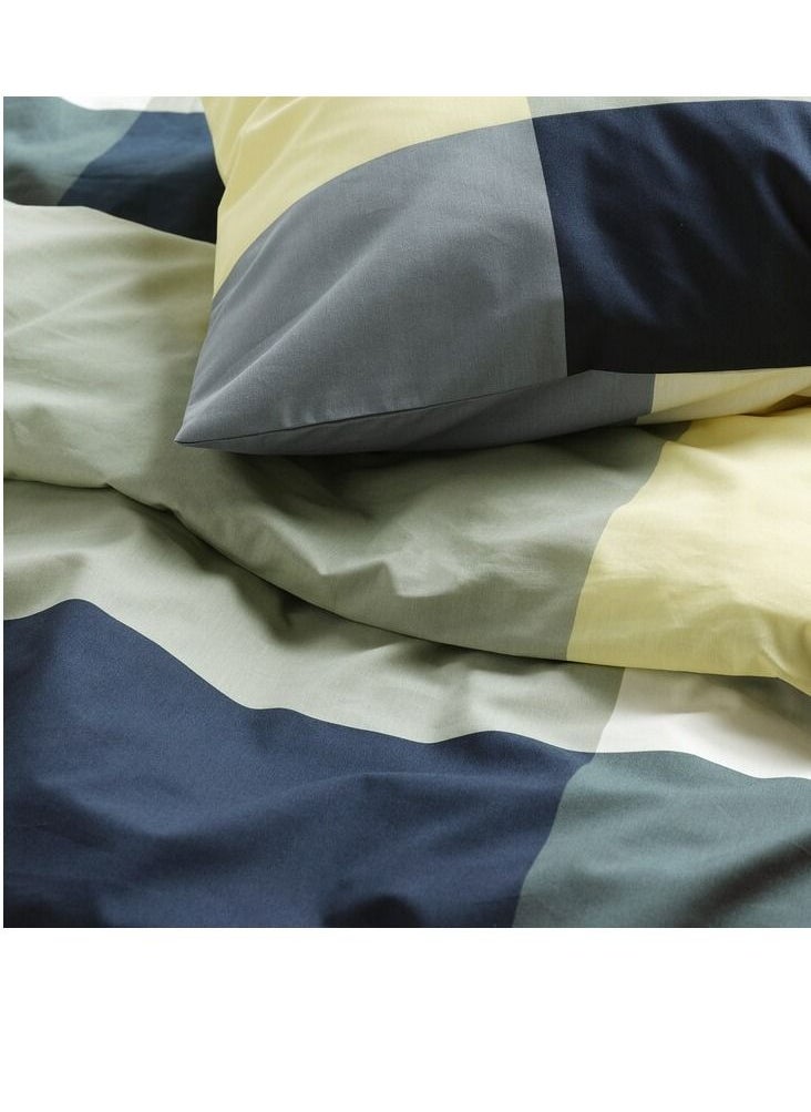 Duvet Cover And 2 Pillowcases Multicolour 240x220 And 50x80 Cm