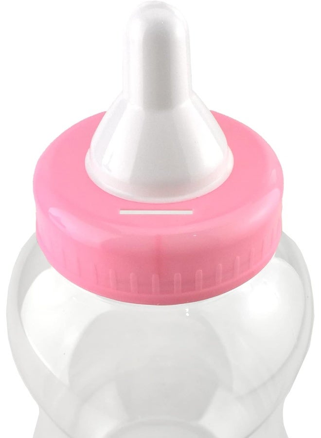 Homeford Jumbo Plastic Baby Milk Bottle Coin Bank, 15-Inch - Light Pink - Image 2