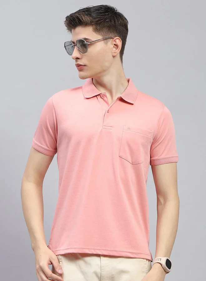 Monte Carlo Solid Short Sleeve Regular Fit Polo T-Shirt with Pocket