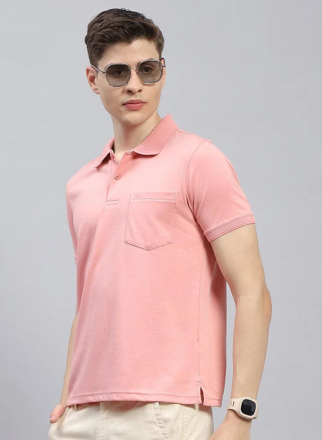 Monte Carlo Solid Short Sleeve Regular Fit Polo T-Shirt with Pocket