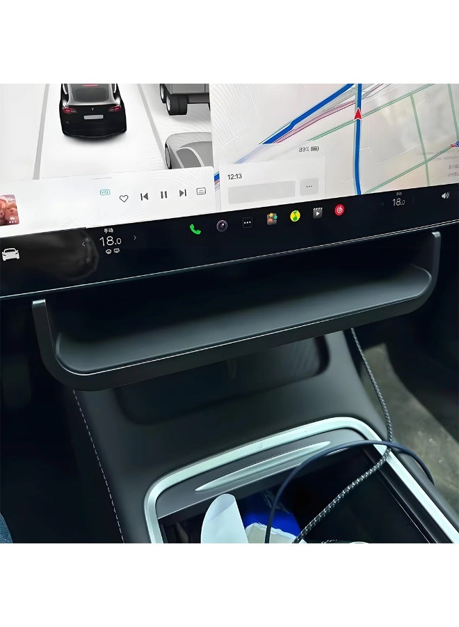 HPS Center Console Organizer for Tesla Model Y Model 3, Under Central Control Screen Storage Box for Model Y Model 3  - Image 4