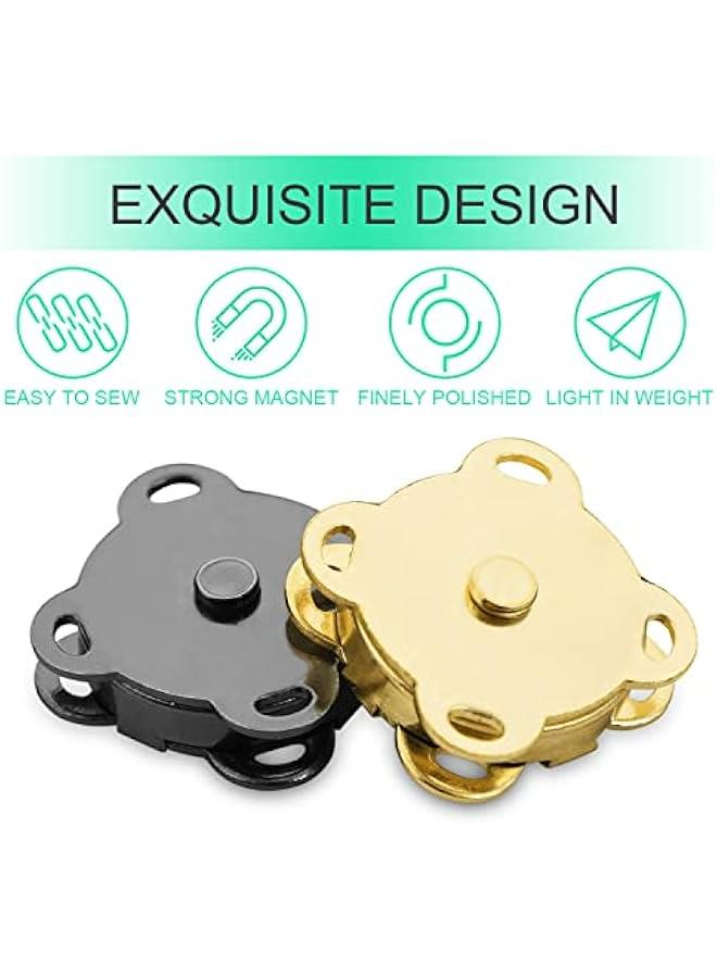 Magnetic Snaps Buttons for Purses Magnetic Closures for Purses Bags Clothes Handbags,Magnetic Purse Closure Fasteners,Sewing on Magnetic Snaps for DIY Craft (15mm) (24pcs Mix) - Image 2