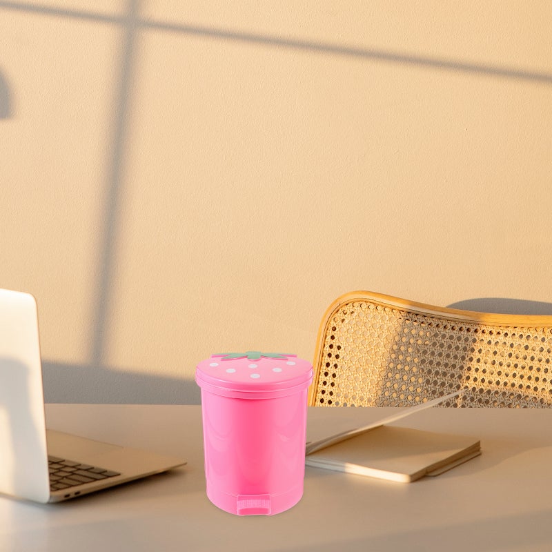 2pcs Countertop Swing Lid Mini Trash Can Trash Bin for Table Desk Car (Random Color) - Image 1