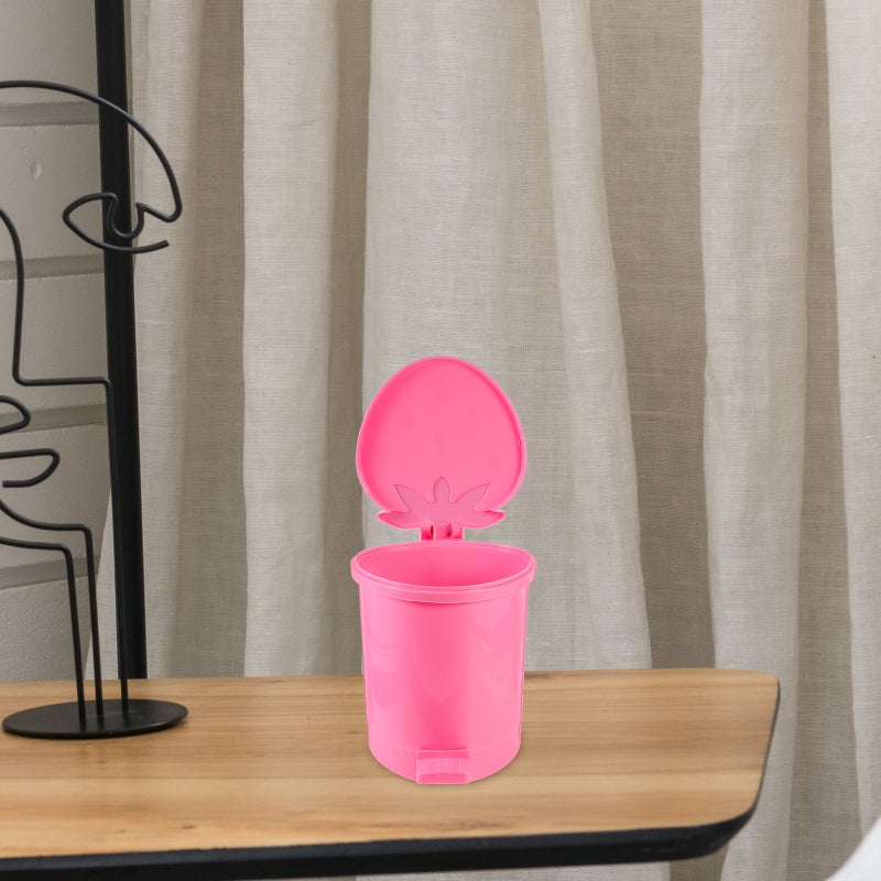2pcs Countertop Swing Lid Mini Trash Can Trash Bin for Table Desk Car (Random Color) - Image 2
