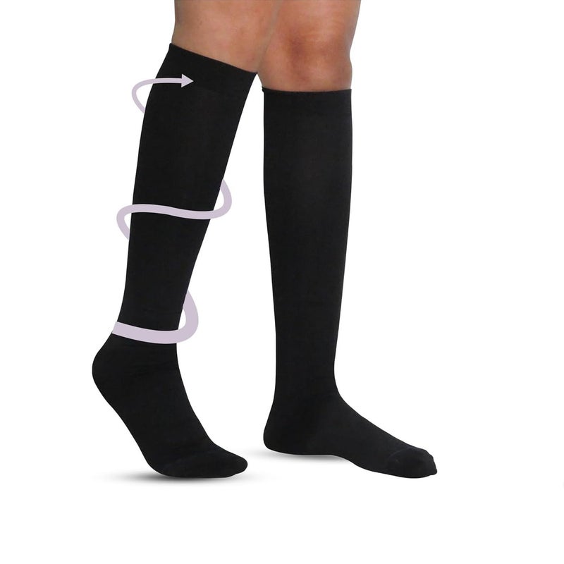 aktive support Medical Grade Travel Flight Socks | Graduated Compression 18-21 mmHg at Ankle | Relieves Tired and Aching Legs, Pain and Swellings (AKL591S) - Image 2