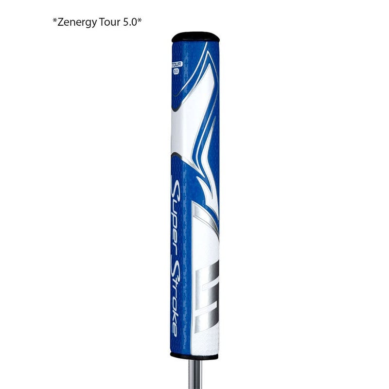 Super Stroke SuperStroke Zenergy Tour 1.0 Golf Putter Grip with No Taper Enhanced SPYNE Technology, New Multi-Zone Texturing, Blue - Image 4