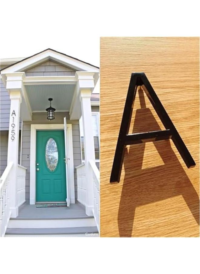 هوكور Portalov 5 Inch Black House Numbers -3D Modern Floating Metal Address Letter For Houses,Rust Proof Zinc Alloy,Easy To Install,High Gloss,Letter A - Image 5