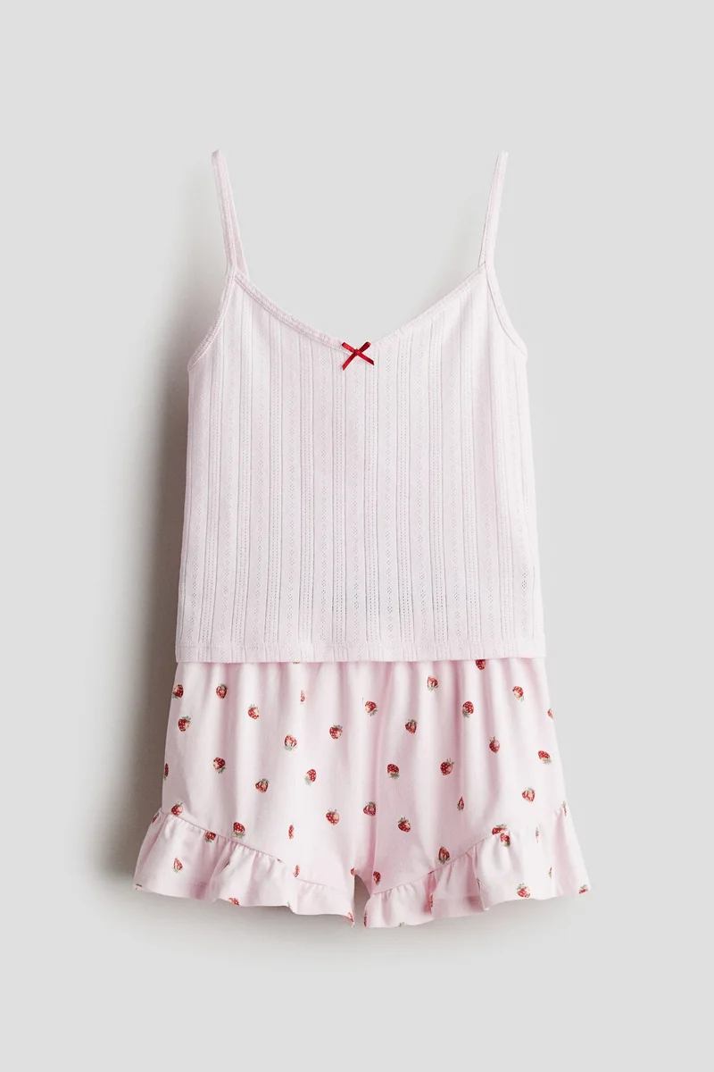 H&M Flounce-trimmed cotton pyjamas