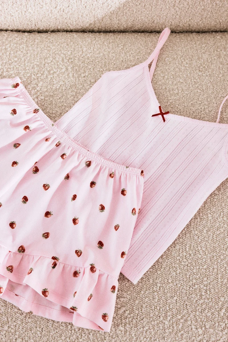 H&M Flounce-trimmed cotton pyjamas