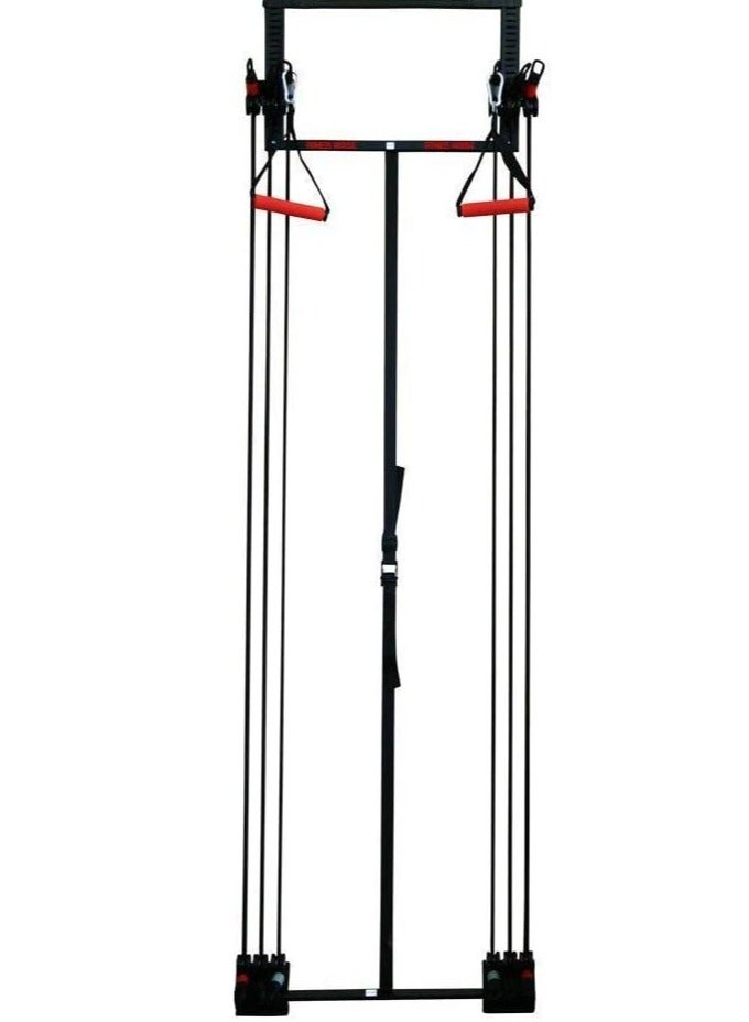 سكاي لاند تاور 200 جهاز رياضي للباب | 200+ تمارين منزلية | مجموعة تدريب على المقاومة للجسم بالكامل | أشرطة مقاومة بوزن 95 كجم | تركيب سهل على الباب | معدات تدريب للقوة في المنزل والصالة الرياضية – EM-1816 - Image 1