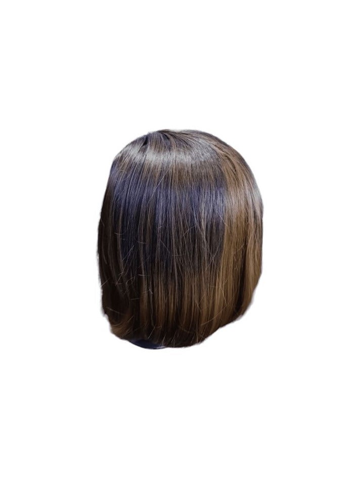 Generic Synthetic Hair Wig Short Straight Brown Fiber Thermal Hair - Image 2