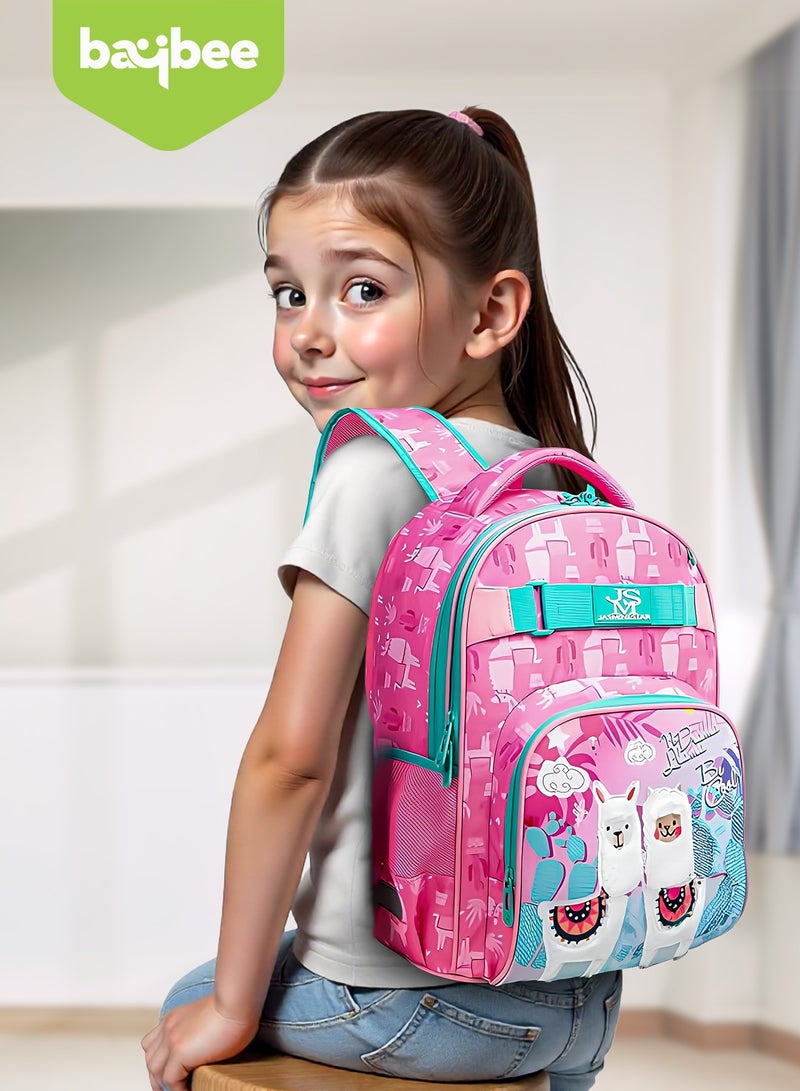 BAYBEE 3 in 1 Kids School Bag Set for Kids | Printed School Backpack Set Combo with Lunch Bag & Pencil Box Preschool Backpacks for Girls Kids Backpack Set for Girls Boys Age 3+ Years Combo Set 4 - Image 3