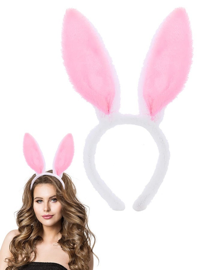 Bunny Ears Pink Headband, Rabbit Ear Accessory, Rabbit Ears Headband, for Ideal Costume for Fancy Dress, for Kids Adults Carnival Party - Image 1