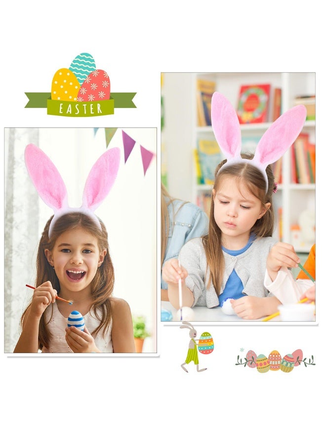 Bunny Ears Pink Headband, Rabbit Ear Accessory, Rabbit Ears Headband, for Ideal Costume for Fancy Dress, for Kids Adults Carnival Party - Image 5
