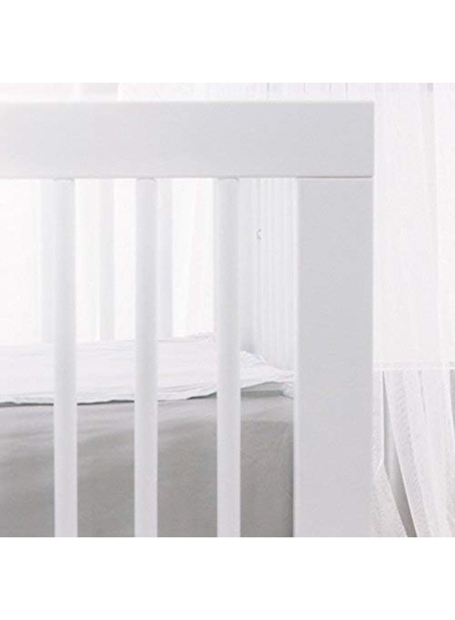 QuickZip Crib Extra Zip-On Sheet - White 100% Cotton - Image 2