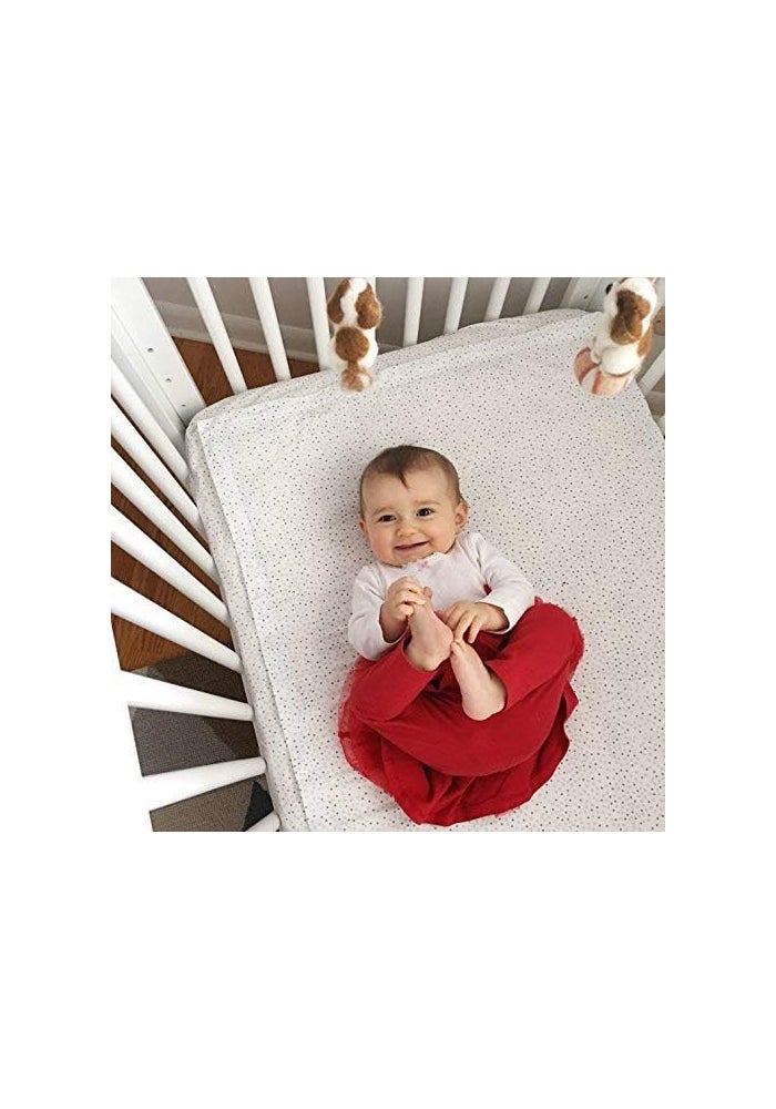 QuickZip Crib Extra Zip-On Sheet - White 100% Cotton - Image 4