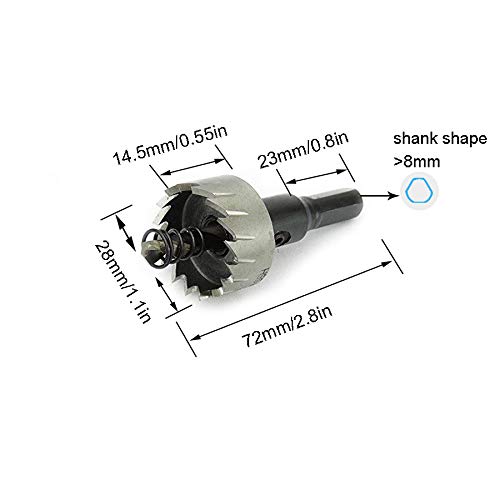 TOGU DB-01 1-1/10" (28mm) Heat Treated High Speed Steel Drill Bit - Image 5