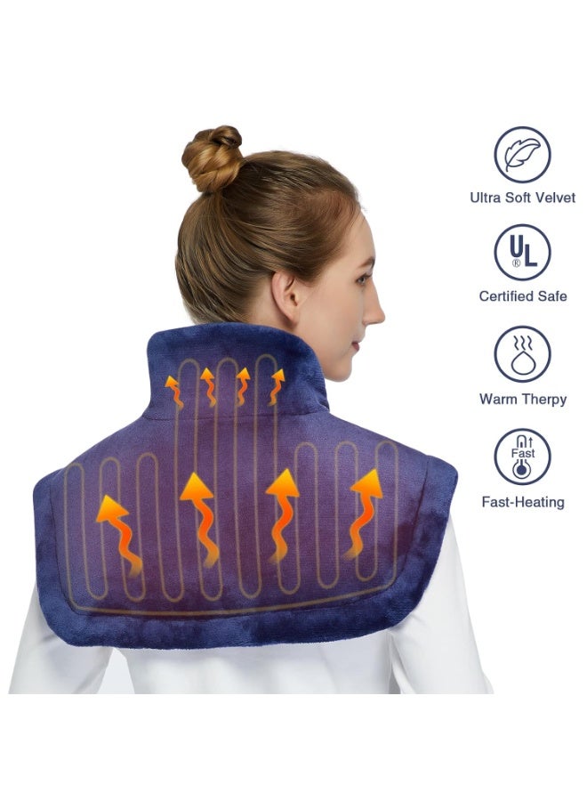 وسادة تدفئة كهربائية ثقيلة للرقبة والكتفين - نظام علاج بالضغط العميق احترافي لراحة مستهدفة - وسادة تدفئة سريعة معتمدة من UL بتصميم انسيابي - لفافة حرارية متطورة لاسترخاء العضلات - Image 3