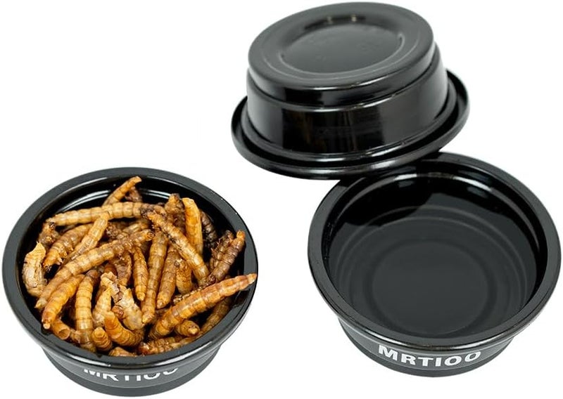 MRTIOO 100 pcs 0.5oz Crested Gecko Food and Water Feeding Cups, Reptile Feeder Bowls, for Lizard and Other Small Pet Ledge Accessories Supplies - Black - Image 3