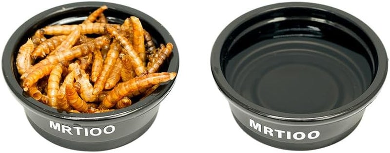 MRTIOO 100 pcs 0.5oz Crested Gecko Food and Water Feeding Cups, Reptile Feeder Bowls, for Lizard and Other Small Pet Ledge Accessories Supplies - Black - Image 2
