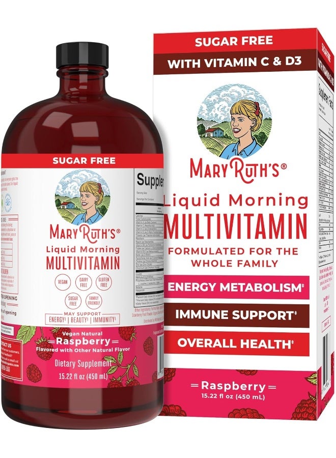 MaryRuth Organics Multivitamin for Women, Men & Kids by MaryRuth's | Liquid Morning Multivitamin | Mens, Womens Multivitamin| Vitamin A C D E B6 B12 Biotin Zinc | Beauty | Vegan | Non-GMO | Gluten Free | 15 Servings - Image 1