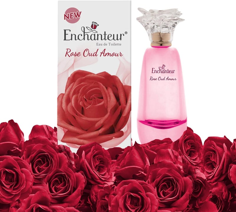 EnchantEUr Rose Oud Amour Eau De Toilette, 100 ml - Long Lasting Perfume for Women - Image 2