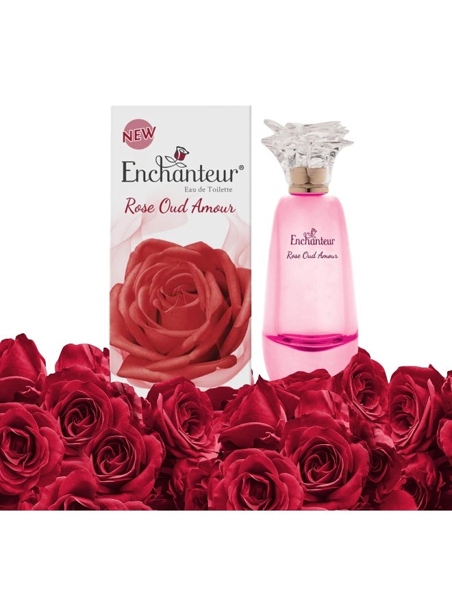 EnchantEUr Rose Oud Amour Eau De Toilette, 100 ml - Long Lasting Perfume for Women - Image 1