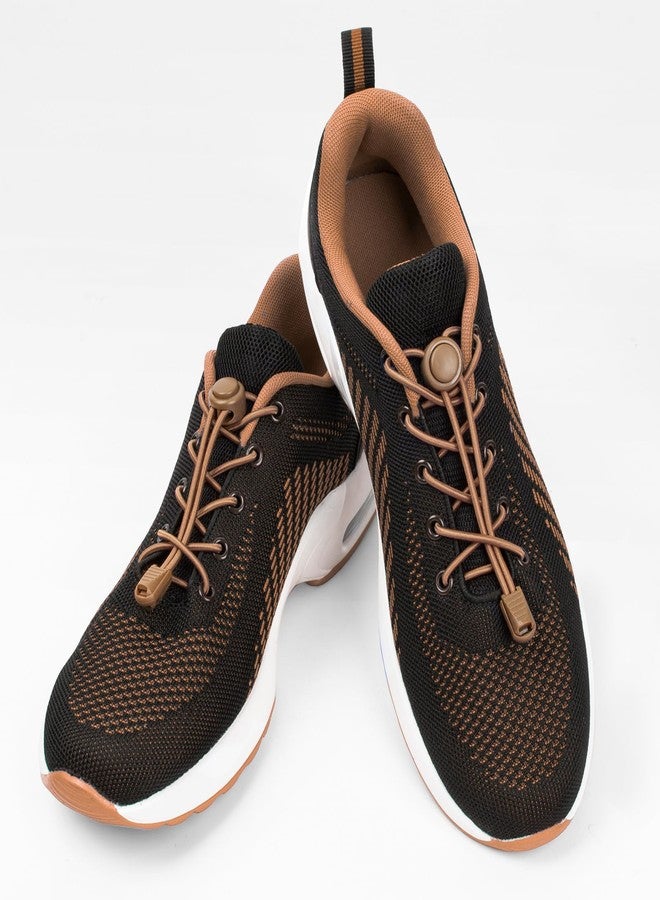 UpUGo Elastic Shoe Laces, No Tie Shoe Laces Tieless for Kids, Adults, Elderly, One Size Fit All, Plain Coyote Brown, 1 pair - Image 4