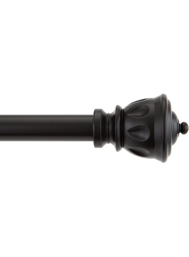 Kenney Kiera Crown Window Curtain Rod Adjustable Curtain Rod for Windows 28 to 48 Inches Extendable Curtain Rod Set Matte Black Curtain Rod - Image 4