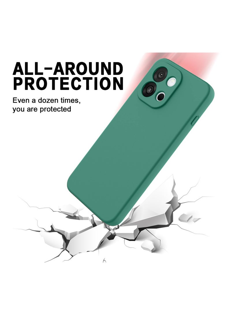 دبليو تيك غطاء واقي مصنوع من السيليكون السائل الناعم بحجم Premium لجهاز OnePlus 13T 5G 2025 (MCRPSN) - اللون الأخضر الداكن - Image 5