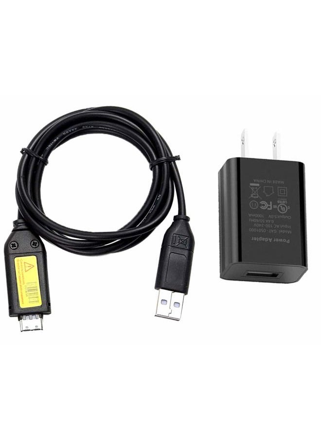 MaxLLTo for Samsung ST61 ST65 ST70 PL120 USB Cable, AC Power Battery Charger Cable Cord for Samsung Digital Camera  - Image 1