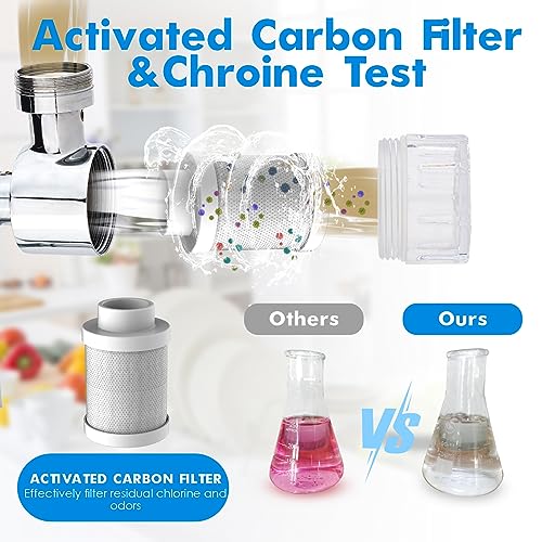 Pure Take Water Filter for Bathroom Sink 1080 Rotating Swivel Faucet Extender Water Purifier for Sink Remove Chlorine, Taste,Odor More Than 99% Relieve Dry, Rough&Itchy Senstive Skin - Image 4