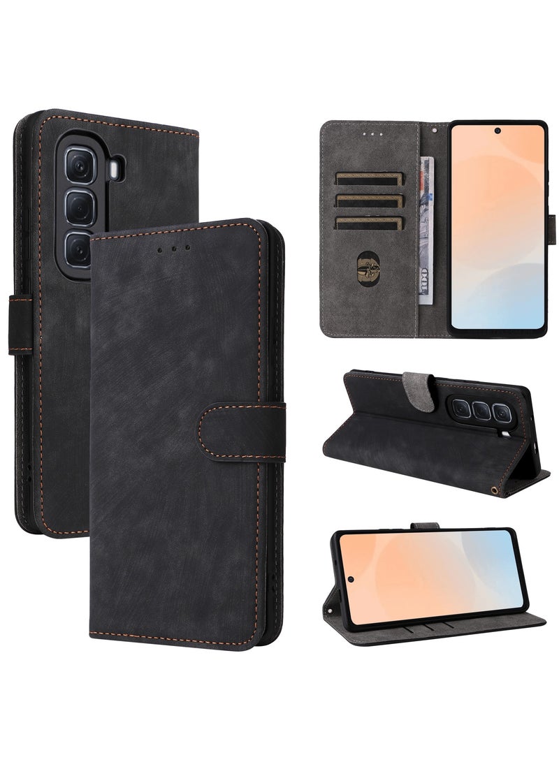 حافظة هاتف لـ Infinix Hot 50 Pro+ 4G مع حماية RFID وغطاء محفظة من جلد PU مع حامل بطاقات غلاف واقي مضاد للصدمات - Image 1