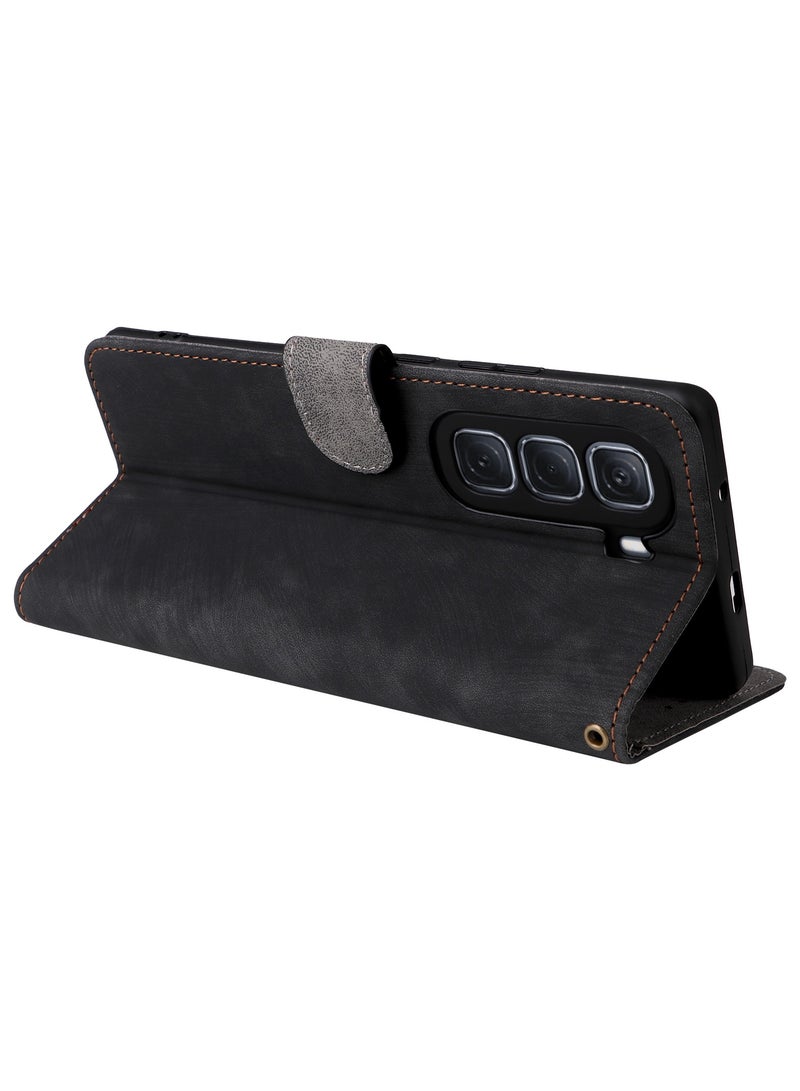 حافظة هاتف لـ Infinix Hot 50 Pro+ 4G مع حماية RFID وغطاء محفظة من جلد PU مع حامل بطاقات غلاف واقي مضاد للصدمات - Image 5