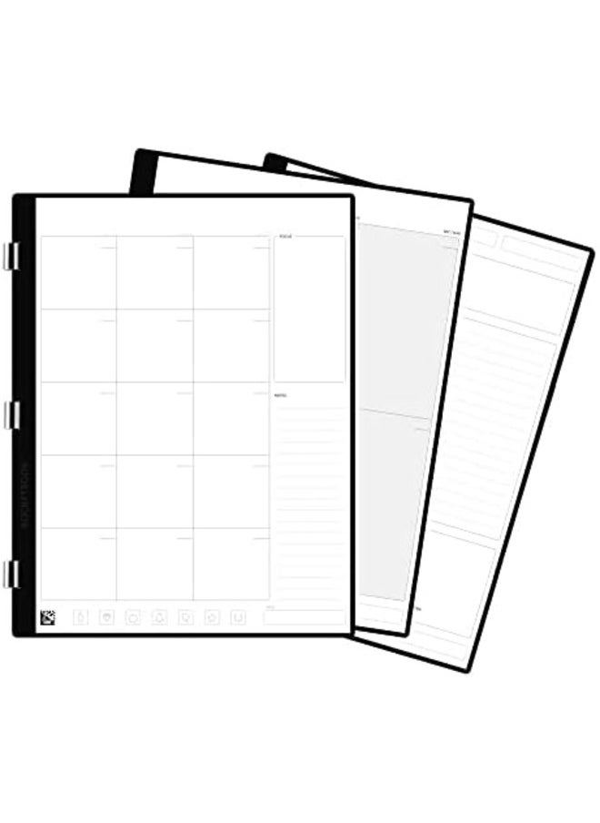 Rocketbook Rocketbook Pro Monthly/Weekly Planner Page Pack – 20 Reusable Sheets (40 Pages) | Scannable, Erasable, and Cloud-Connected | Letter Size 7.8" x 10.5"  - Image 1