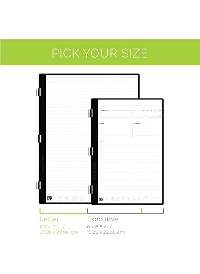 Rocketbook Rocketbook Pro Monthly/Weekly Planner Page Pack – 20 Reusable Sheets (40 Pages) | Scannable, Erasable, and Cloud-Connected | Letter Size 7.8" x 10.5"  - Image 3