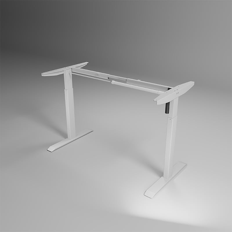 Harmony Home Electric Height Adjustable Standing Desk – Smart Sit-Stand Desk with Smooth Lifting Columns, Ergonomic Office Table for Home, Study & Workspaces - White - Image 2