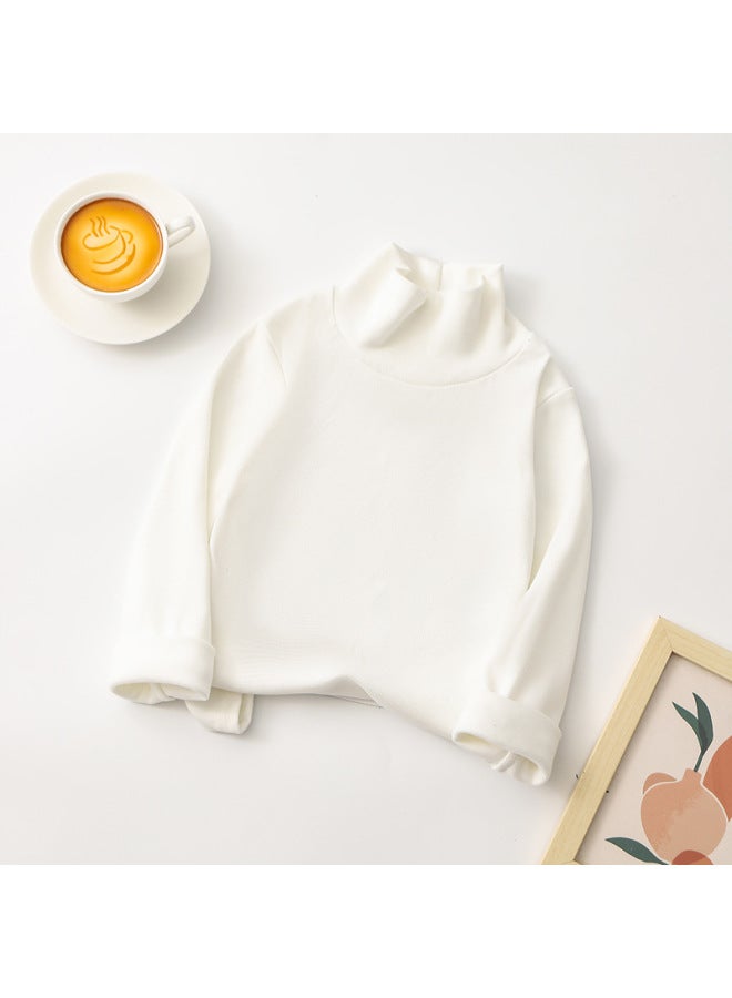 Autumn And Winter New Children's Bottoming Shirt Half Turtleneck Long Sleeve All-matching Men's And Women's Baby Inner Warm Top