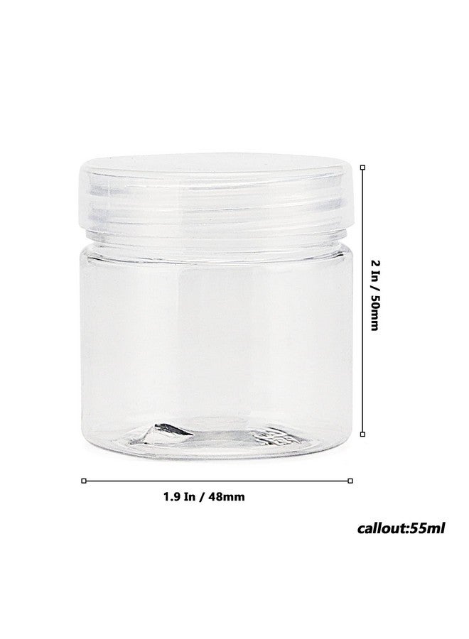 MUKLEI 70 Pcs 2Oz Clear Plastic Bead Containers Round Bead Containers With Lids Mini Sample Container For Lotions Beads Candies Spice - Image 2