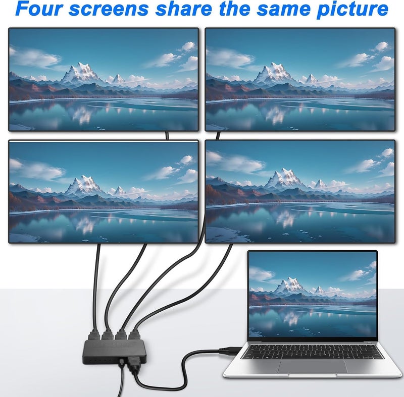 موزع HDMI 1 في 4 مخارج و4 منافذ HDMI يدعم 3D 4K 30HZ، 4K - Image 5