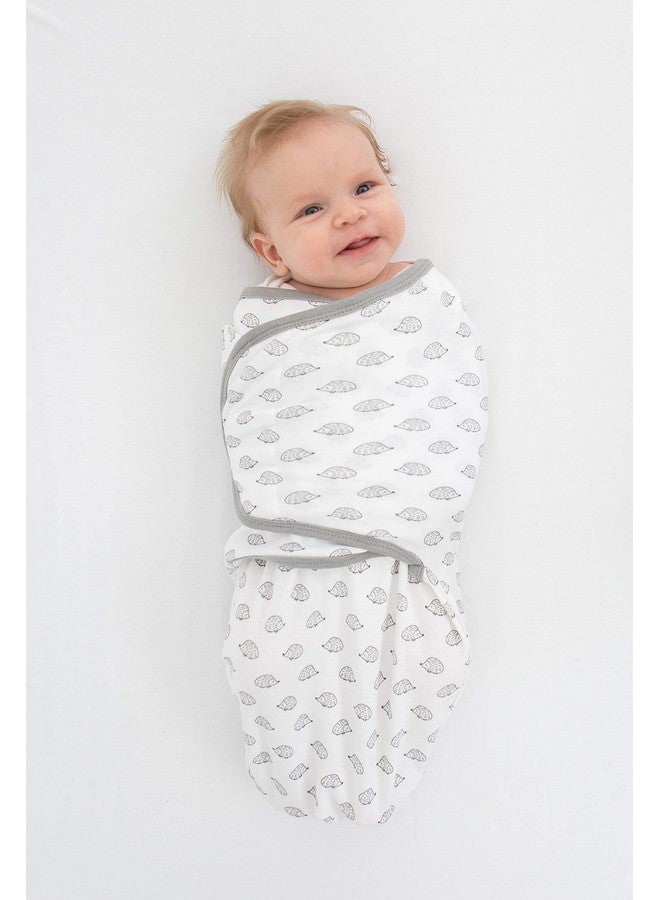 SwaddleDesigns Swaddle Blanket with Adjustable Wrap, Set of 3, Tiny Hedgehog, Black - Image 3