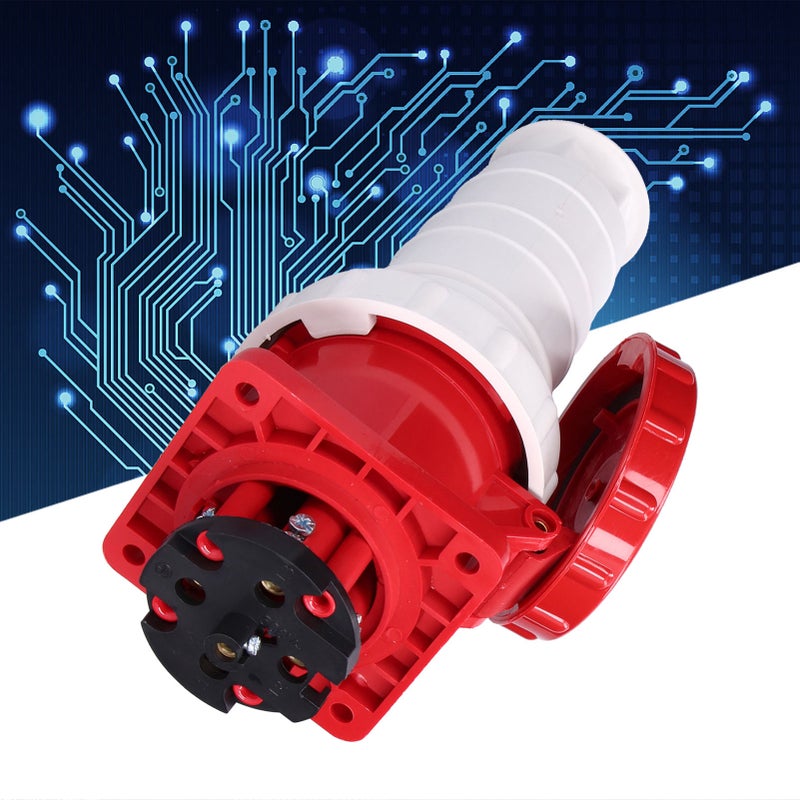 3 Phase 4 Pin Industrial Plug Socket Concealed Waterproof Power Connector Set 380415V 63A 3P+E - Image 4