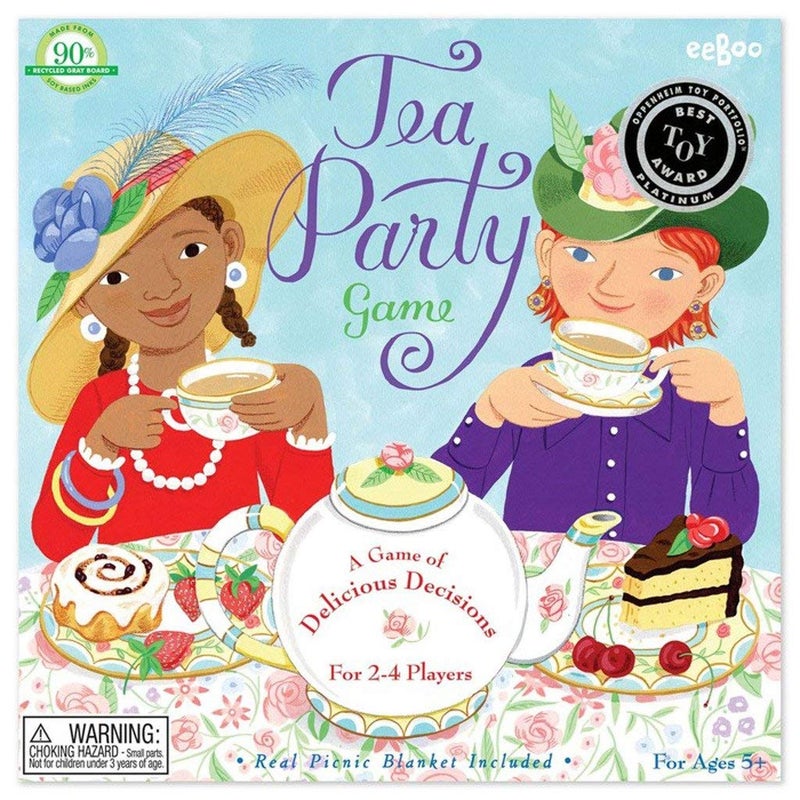 eeBoo: Tea Party Spinner Game, Develops Patience and Social Skills for Children, 2 to 4 Players, 15 to 30 Minute Play Time, for Ages 3 and up - Image 1