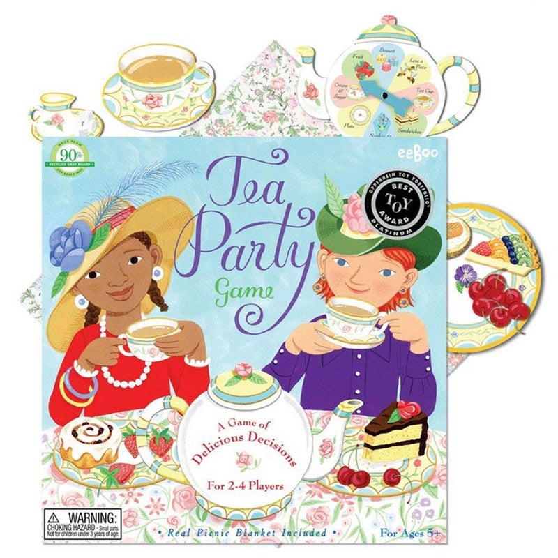 eeBoo: Tea Party Spinner Game, Develops Patience and Social Skills for Children, 2 to 4 Players, 15 to 30 Minute Play Time, for Ages 3 and up - Image 3