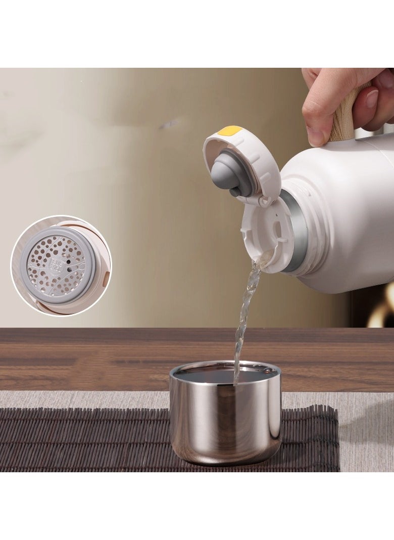 EBMINI - Small Steel Cannon Stewed Teapot Stainless Steel Insulated Pot - Image 1