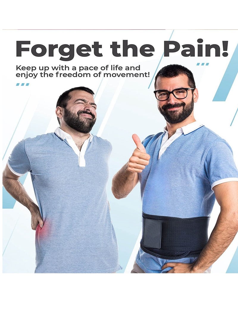Generic - Waist Support Belt High Elastic Breathable Double Compression Support Belt For Weightlifting Work Adjustable And Removable Lumbar Cushion To Relieve Disc Herniation Sciatica Scoliosis (S/M size) - Image 1