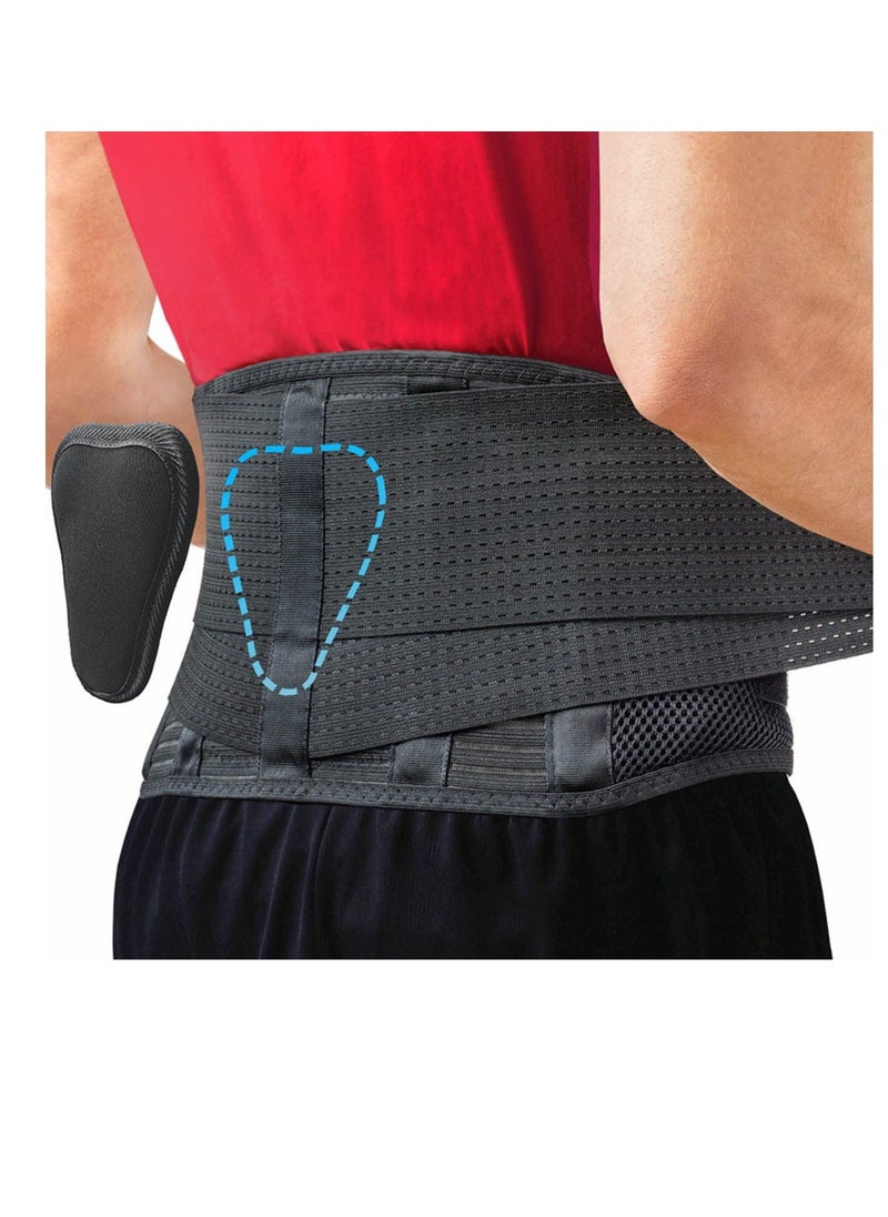 Generic - Waist Support Belt High Elastic Breathable Double Compression Support Belt For Weightlifting Work Adjustable And Removable Lumbar Cushion To Relieve Disc Herniation Sciatica Scoliosis (S/M size) - Image 1